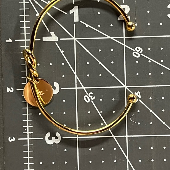 Initial “H” Knot Bangle Bracelet - Picture 5 of 5